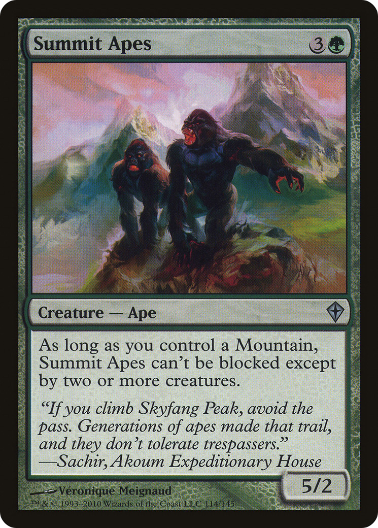 Summit Apes (WWK-114) - Worldwake - Premium MTG Single from Wizards of the Coast - Just $0.08! Shop now at Game Crave Tournament Store