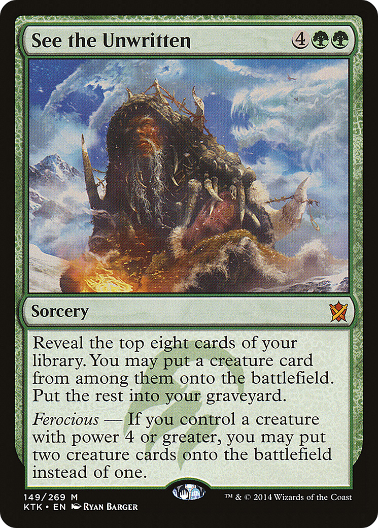 See the Unwritten (KTK-149) - Khans of Tarkir Foil - Premium MTG Single from Wizards of the Coast - Just $0.51! Shop now at Game Crave Tournament Store