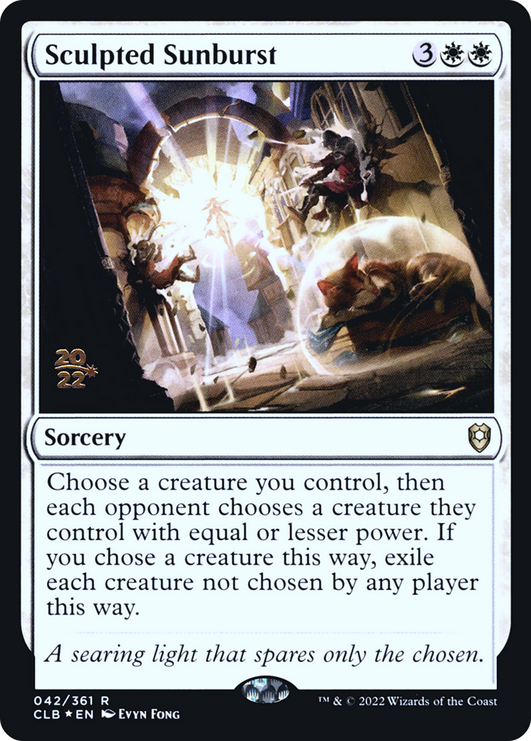 Sculpted Sunburst (PCLB-42S) - Battle for Baldur's Gate Promos Foil - Premium MTG Single from Wizards of the Coast - Just $0.09! Shop now at Game Crave Tournament Store