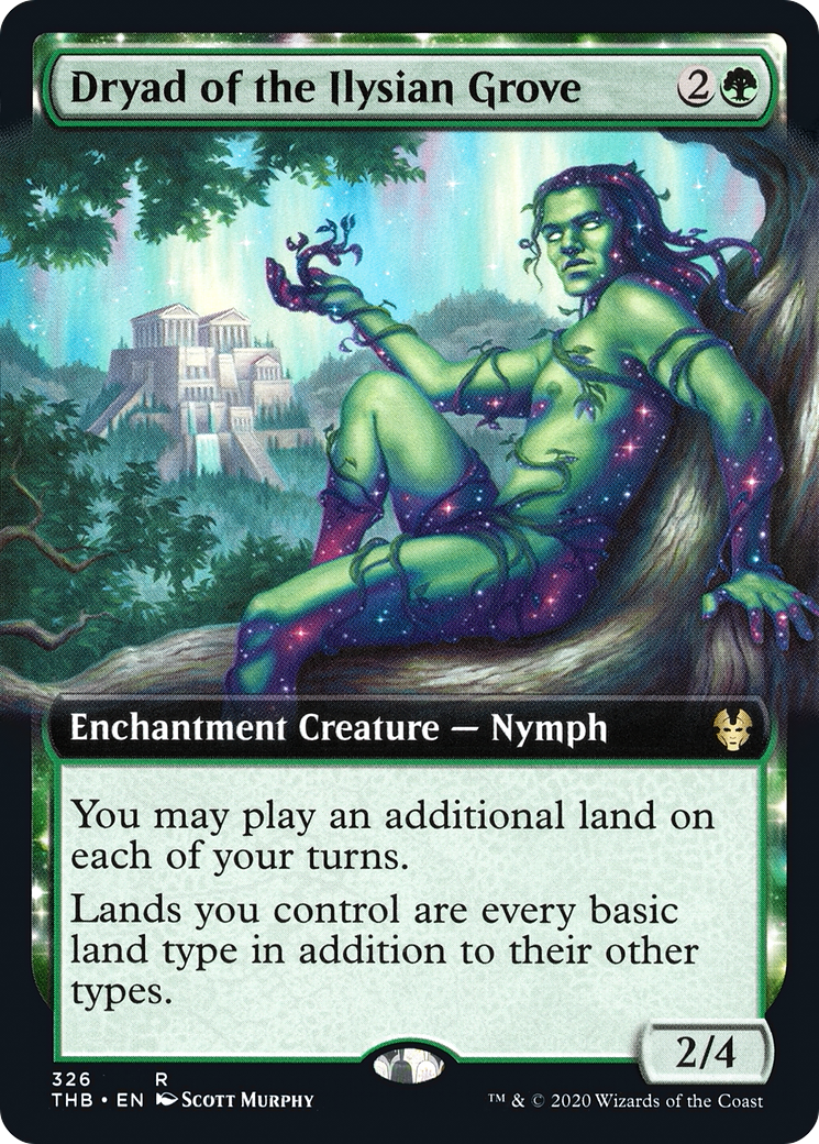 Dryad of the Ilysian Grove (THB-326) - Theros Beyond Death: (Extended Art, nyxtouched) Foil - Premium MTG Single from Wizards of the Coast - Just $5.60! Shop now at Game Crave Tournament Store