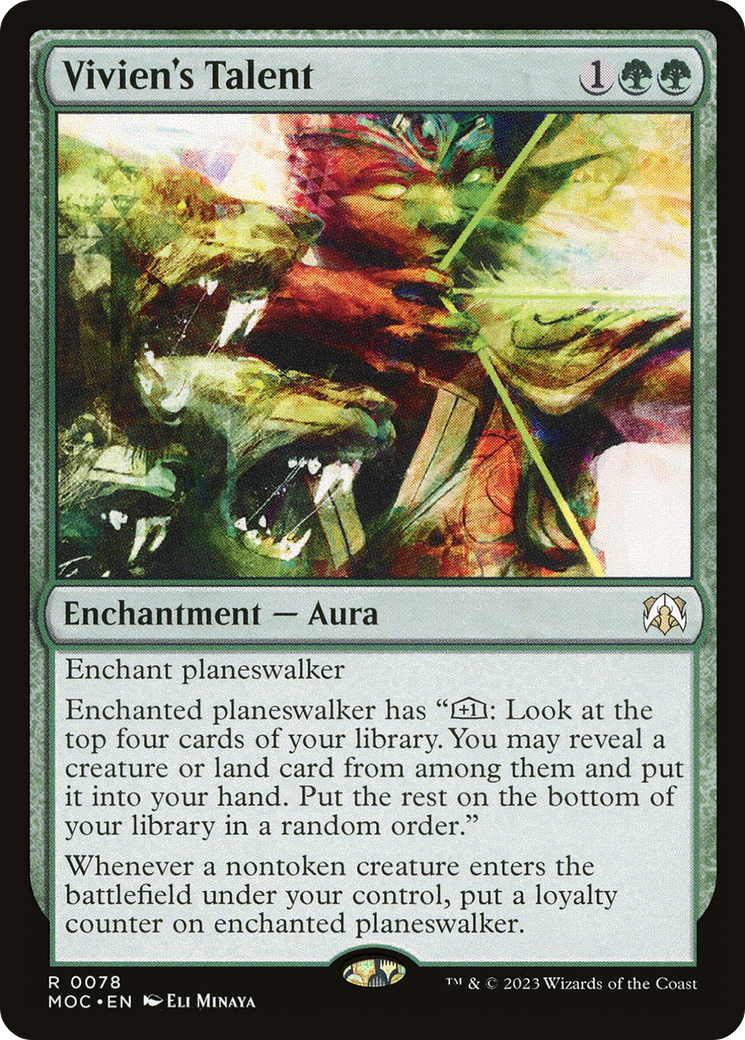 Vivien's Talent (MOC-078) - March of the Machine Commander - Premium MTG Single from Wizards of the Coast - Just $0.08! Shop now at Game Crave Tournament Store