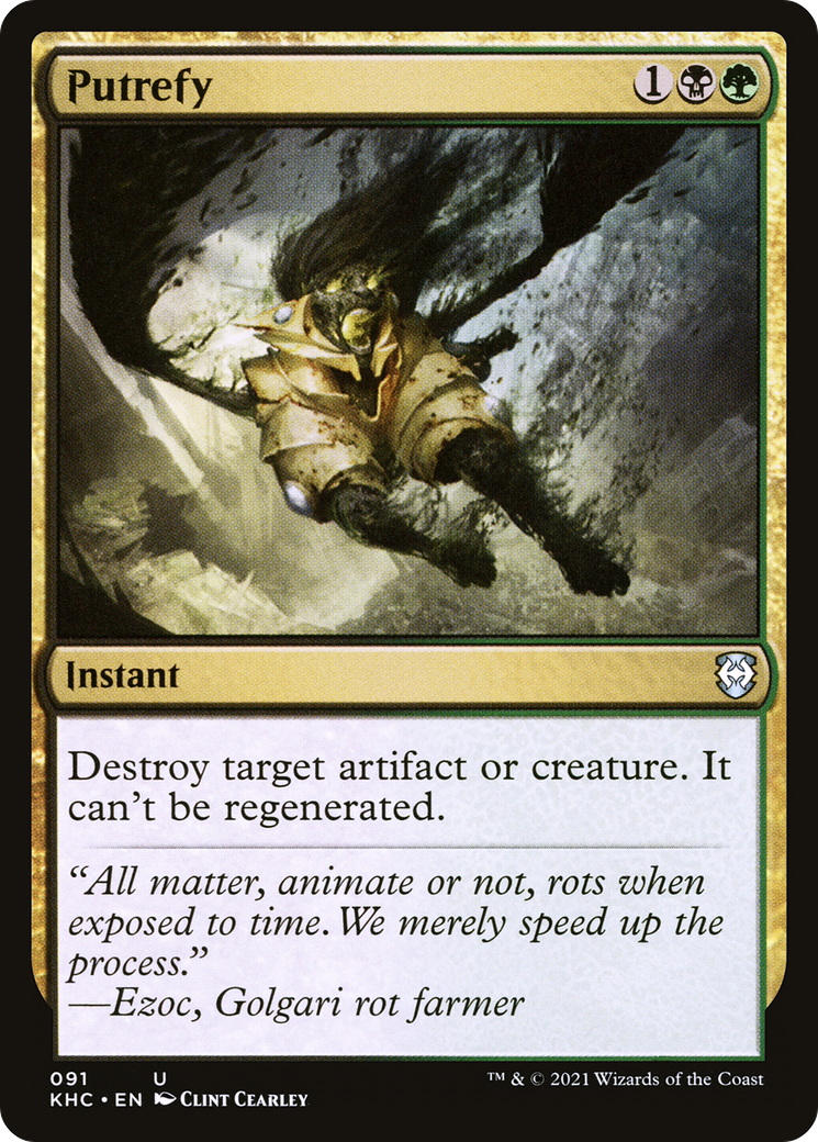 Putrefy (KHC-091) - Kaldheim Commander - Premium MTG Single from Wizards of the Coast - Just $0.08! Shop now at Game Crave Tournament Store