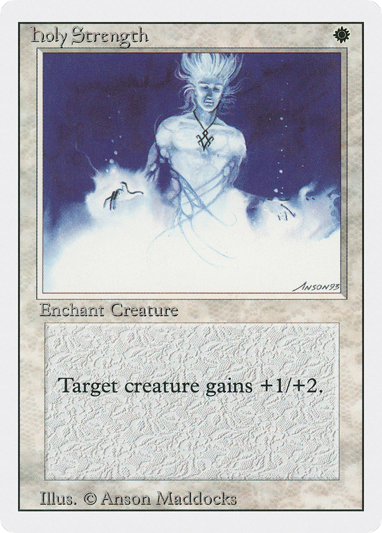 Holy Strength (3ED-024) - Revised Edition - Premium MTG Single from Wizards of the Coast - Just $0.08! Shop now at Game Crave Tournament Store