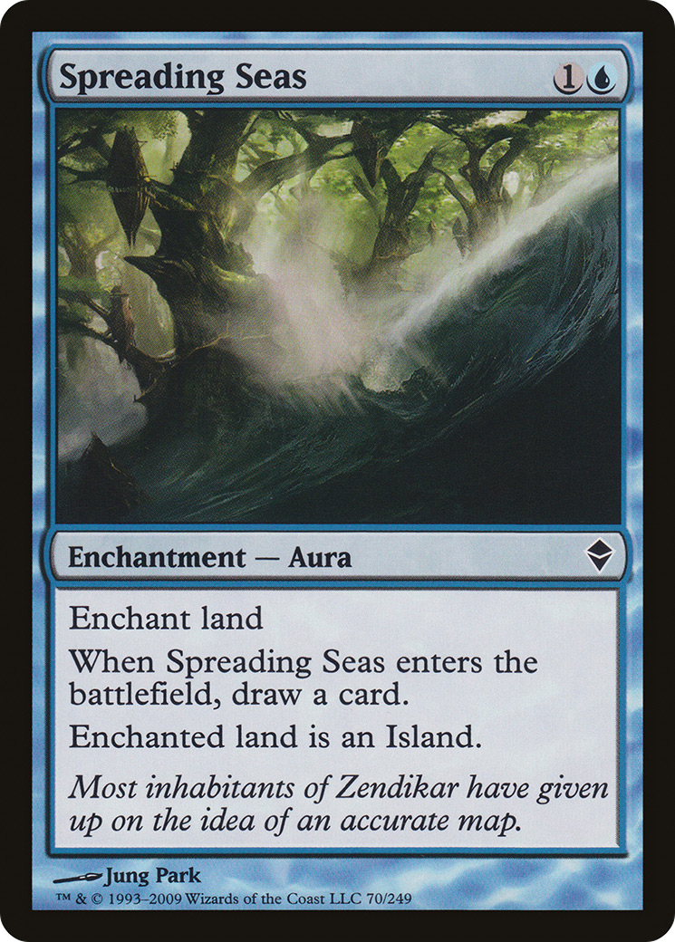 Spreading Seas (ZEN-070) - Zendikar Foil - Premium MTG Single from Wizards of the Coast - Just $1.31! Shop now at Game Crave Tournament Store