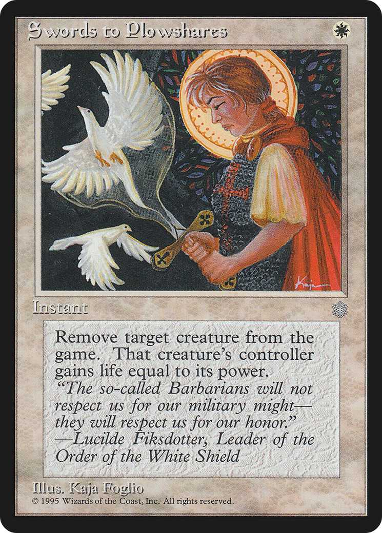 Swords to Plowshares (ICE-054) - Ice Age - Premium MTG Single from Wizards of the Coast - Just $9.69! Shop now at Game Crave Tournament Store