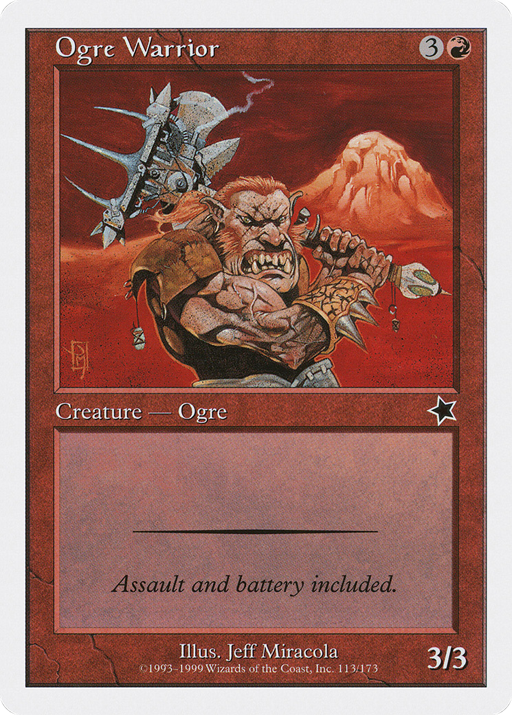 Ogre Warrior (S99-113) - Starter 1999 - Premium MTG Single from Wizards of the Coast - Just $0.25! Shop now at Game Crave Tournament Store