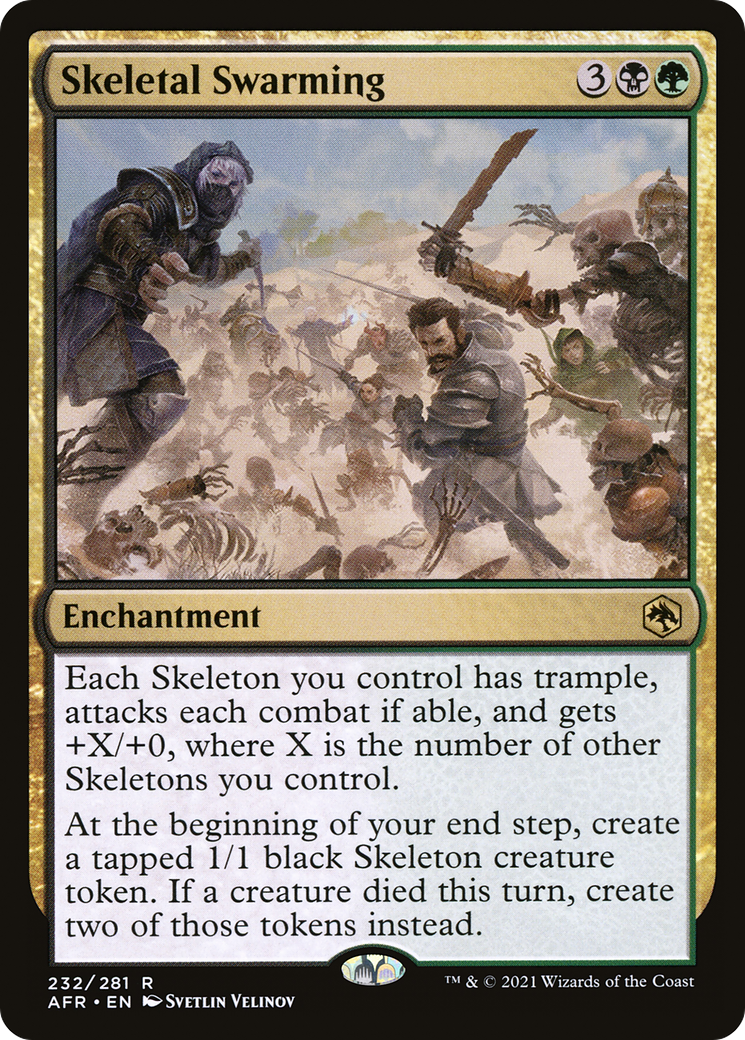 Skeletal Swarming (AFR-232) - Adventures in the Forgotten Realms Foil - Premium MTG Single from Wizards of the Coast - Just $0.26! Shop now at Game Crave Tournament Store