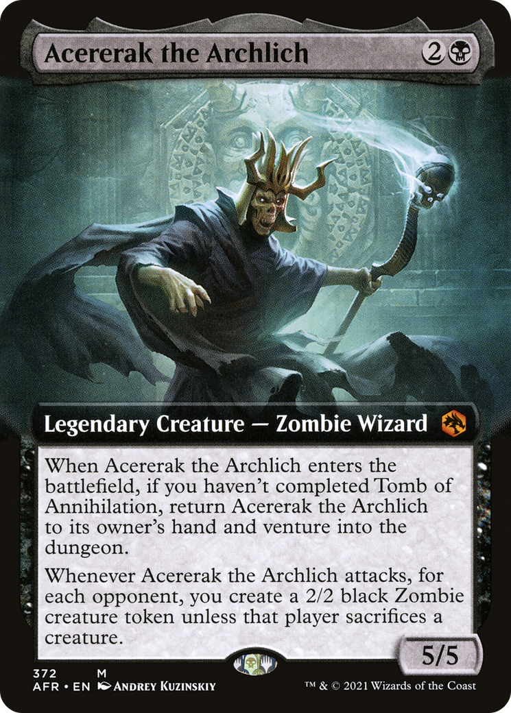 Acererak the Archlich (AFR-372) - Adventures in the Forgotten Realms: (Extended Art) Foil - Premium MTG Single from Wizards of the Coast - Just $3.10! Shop now at Game Crave Tournament Store