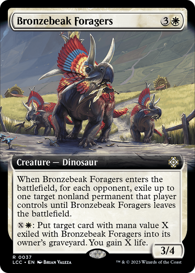 Bronzebeak Foragers (LCC-037) - The Lost Caverns of Ixalan Commander: (Extended Art) Foil - Premium MTG Single from Wizards of the Coast - Just $0.37! Shop now at Game Crave Tournament Store