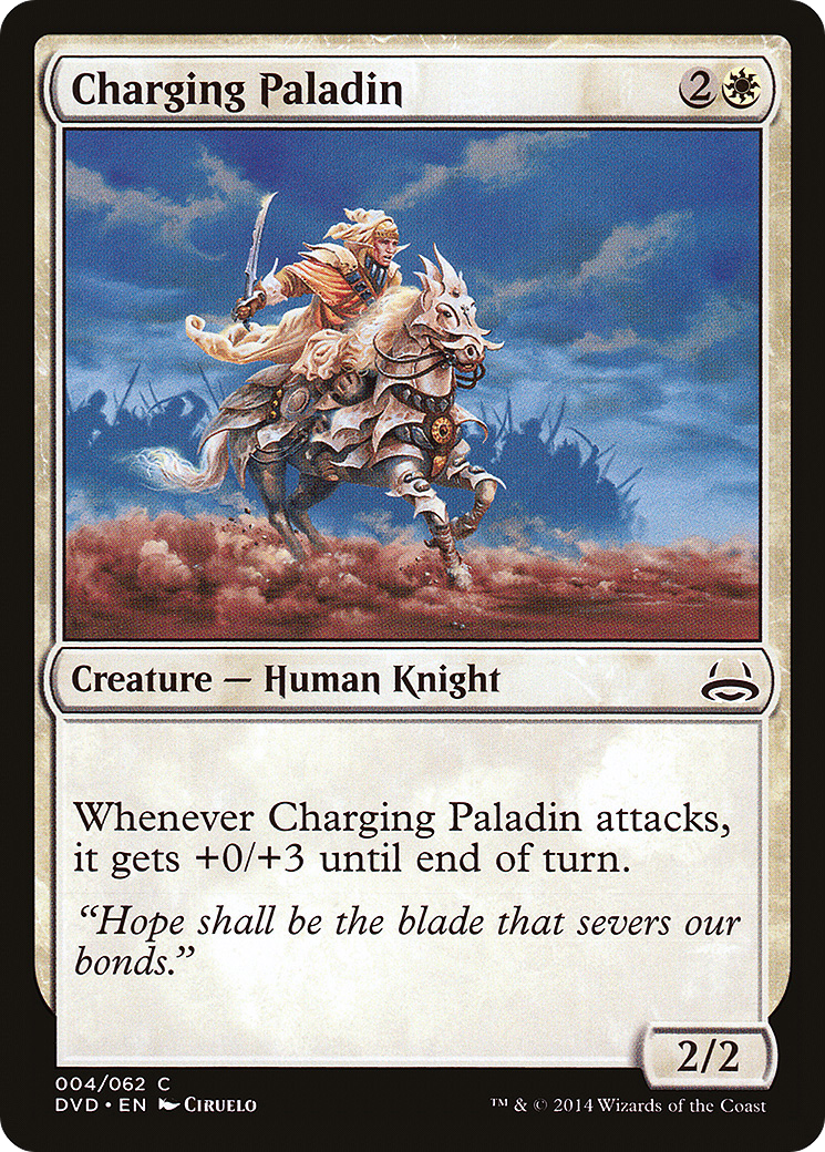 Charging Paladin (DVD-004) - Duel Decks Anthology: Divine vs. Demonic - Premium MTG Single from Wizards of the Coast - Just $0.08! Shop now at Game Crave Tournament Store