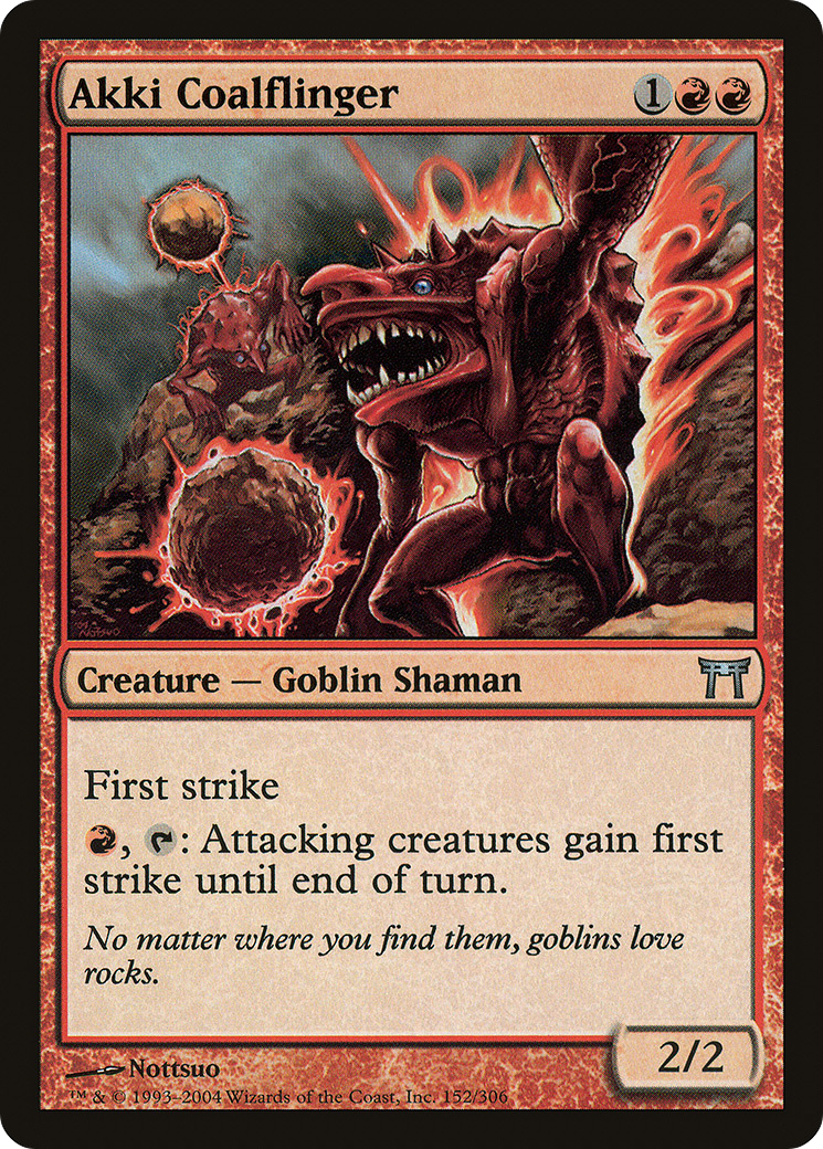 Akki Coalflinger (CHK-152) - Champions of Kamigawa Foil - Premium MTG Single from Wizards of the Coast - Just $0.13! Shop now at Game Crave Tournament Store