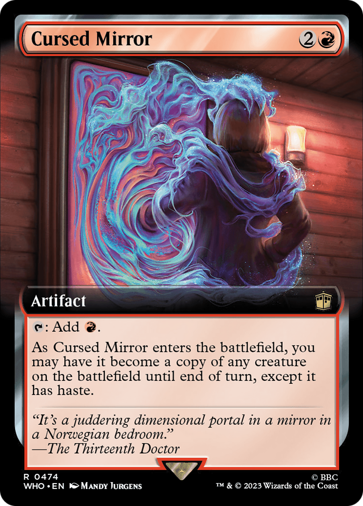 Cursed Mirror (WHO-474) - Doctor Who: (Extended Art) Foil - Premium MTG Single from Wizards of the Coast - Just $0.86! Shop now at Game Crave Tournament Store