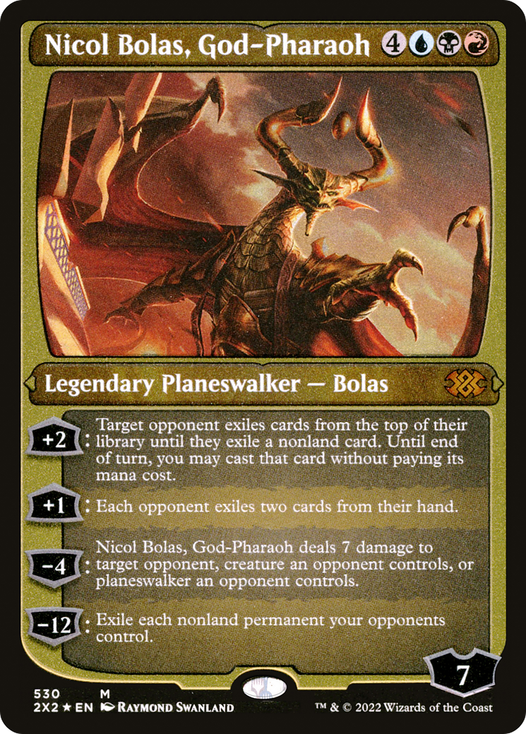 Nicol Bolas, God-Pharaoh (2X2-530) - Double Masters 2022 Etched Foil - Premium MTG Single from Wizards of the Coast - Just $1.83! Shop now at Game Crave Tournament Store