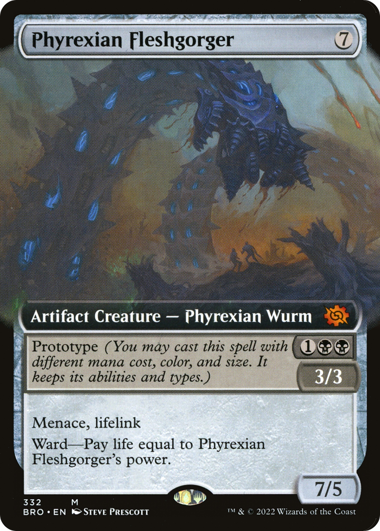 Phyrexian Fleshgorger (BRO-332) - The Brothers' War: (Extended Art) Foil - Premium MTG Single from Wizards of the Coast - Just $4.42! Shop now at Game Crave Tournament Store