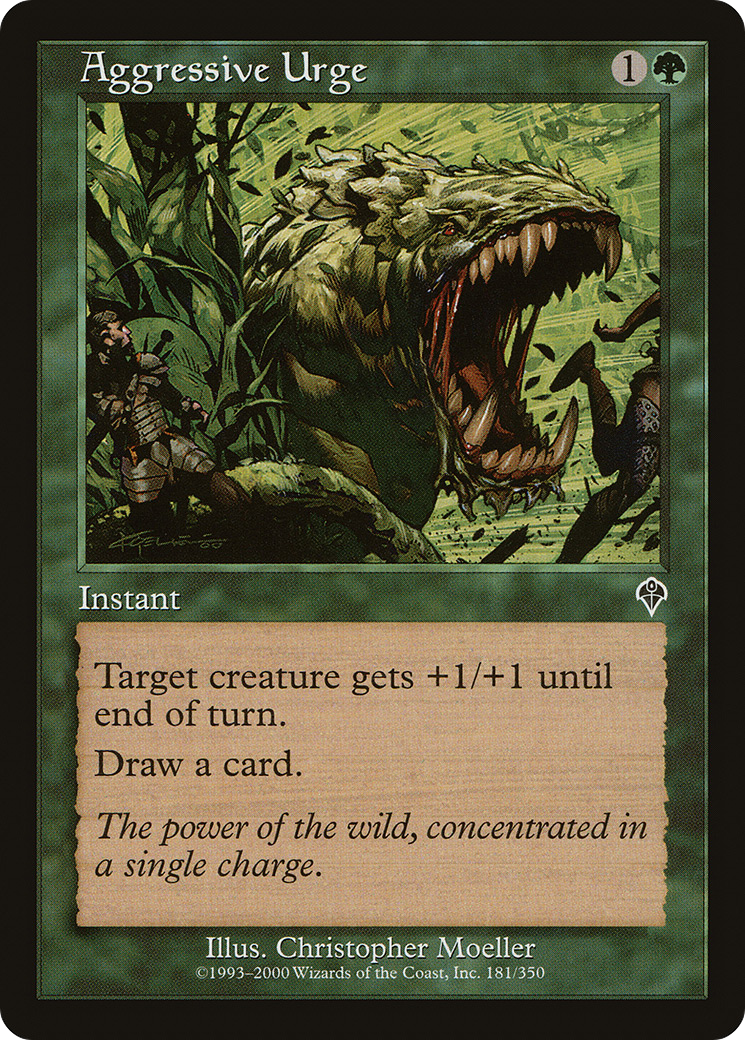 Aggressive Urge (INV-181) - Invasion Foil - Premium MTG Single from Wizards of the Coast - Just $0.13! Shop now at Game Crave Tournament Store