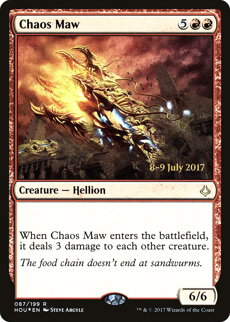 Chaos Maw (PHOU-87S) - Hour of Devastation Promos Foil - Premium MTG Single from Wizards of the Coast - Just $0.12! Shop now at Game Crave Tournament Store
