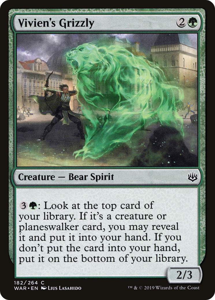 Vivien's Grizzly (WAR-182) - War of the Spark - Premium MTG Single from Wizards of the Coast - Just $0.08! Shop now at Game Crave Tournament Store