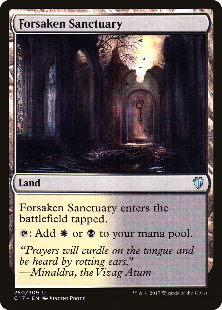 Forsaken Sanctuary (C17-250) - Commander 2017 - Premium MTG Single from Wizards of the Coast - Just $0.08! Shop now at Game Crave Tournament Store
