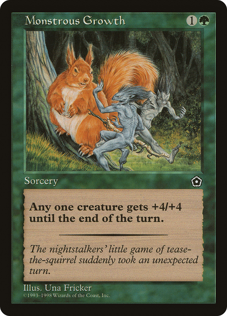 Monstrous Growth (P02-133) - Portal Second Age - Premium MTG Single from Wizards of the Coast - Just $0.11! Shop now at Game Crave Tournament Store