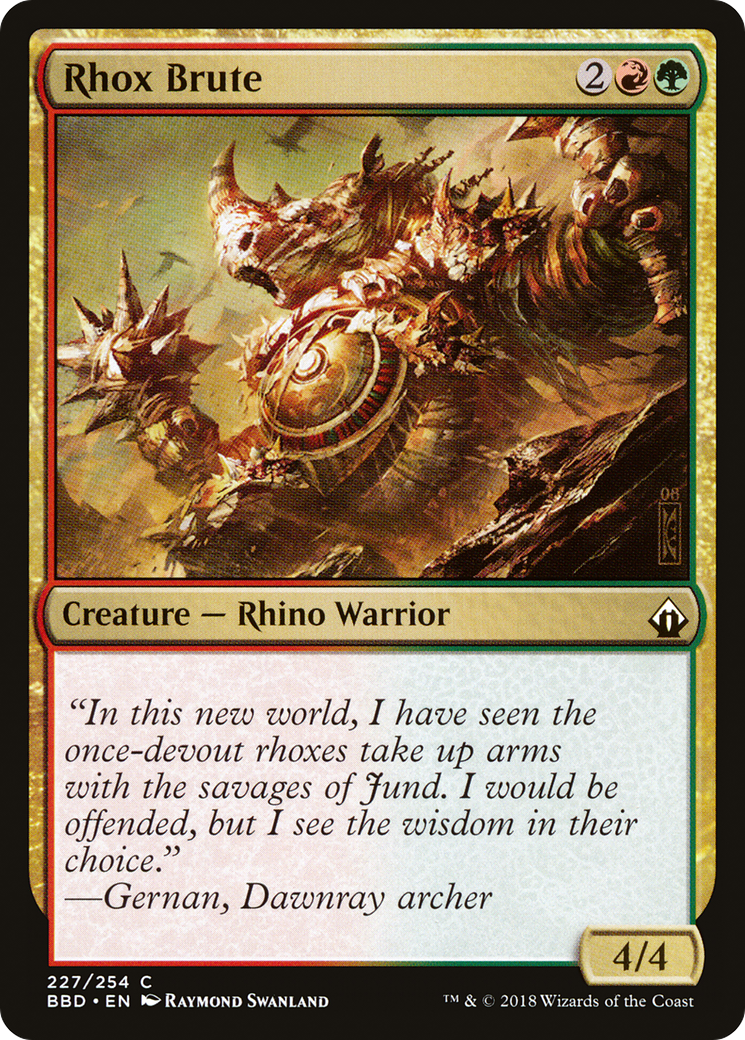 Rhox Brute (BBD-227) - Battlebond Foil - Premium MTG Single from Wizards of the Coast - Just $0.08! Shop now at Game Crave Tournament Store