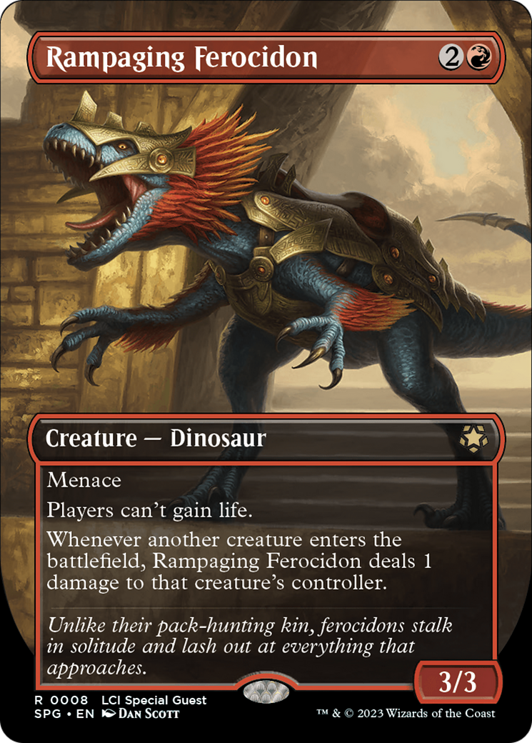 Rampaging Ferocidon (SPG-008) - Special Guests (Borderless) Foil - Premium MTG Single from Wizards of the Coast - Just $1.32! Shop now at Game Crave Tournament Store