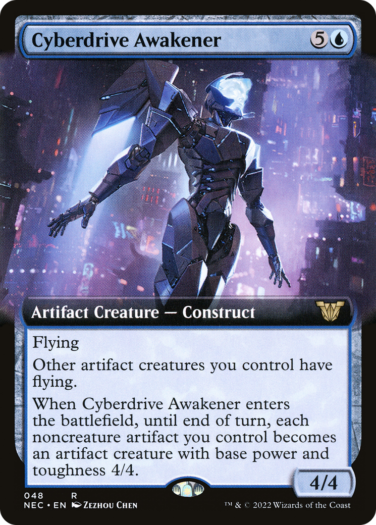 Cyberdrive Awakener (NEC-048) - Neon Dynasty Commander: (Extended Art) - Premium MTG Single from Wizards of the Coast - Just $2.83! Shop now at Game Crave Tournament Store