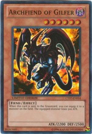 Archfiend of Gilfer (CT07-EN014) - 2010 Collectors Tins Limited - Premium Yugioh Single from Konami - Just $0.25! Shop now at Game Crave Tournament Store