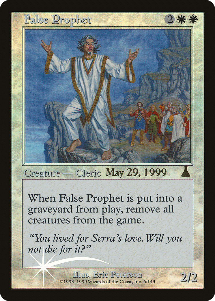 False Prophet (PUDS-006) - Urza's Destiny Promos Foil - Premium MTG Single from Wizards of the Coast - Just $3.33! Shop now at Game Crave Tournament Store
