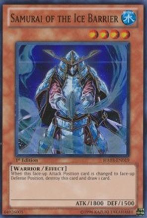 Samurai of the Ice Barrier (HA03-EN019) - Hidden Arsenal 3 1st Edition - Premium Yugioh Single from Konami - Just $0.26! Shop now at Game Crave Tournament Store