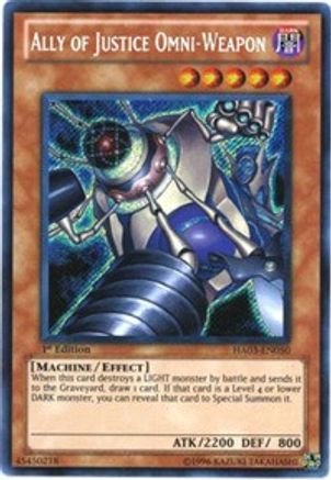 Ally of Justice Omni-Weapon (HA03-EN050) - Hidden Arsenal 3 Unlimited - Premium Yugioh Single from Konami - Just $0.25! Shop now at Game Crave Tournament Store
