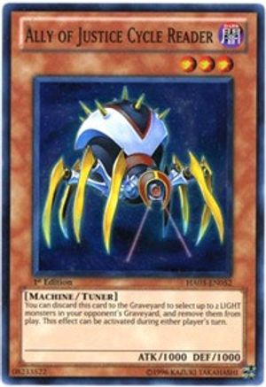 Ally of Justice Cycle Reader (HA03-EN052) - Hidden Arsenal 3 1st Edition - Premium Yugioh Single from Konami - Just $7.14! Shop now at Game Crave Tournament Store