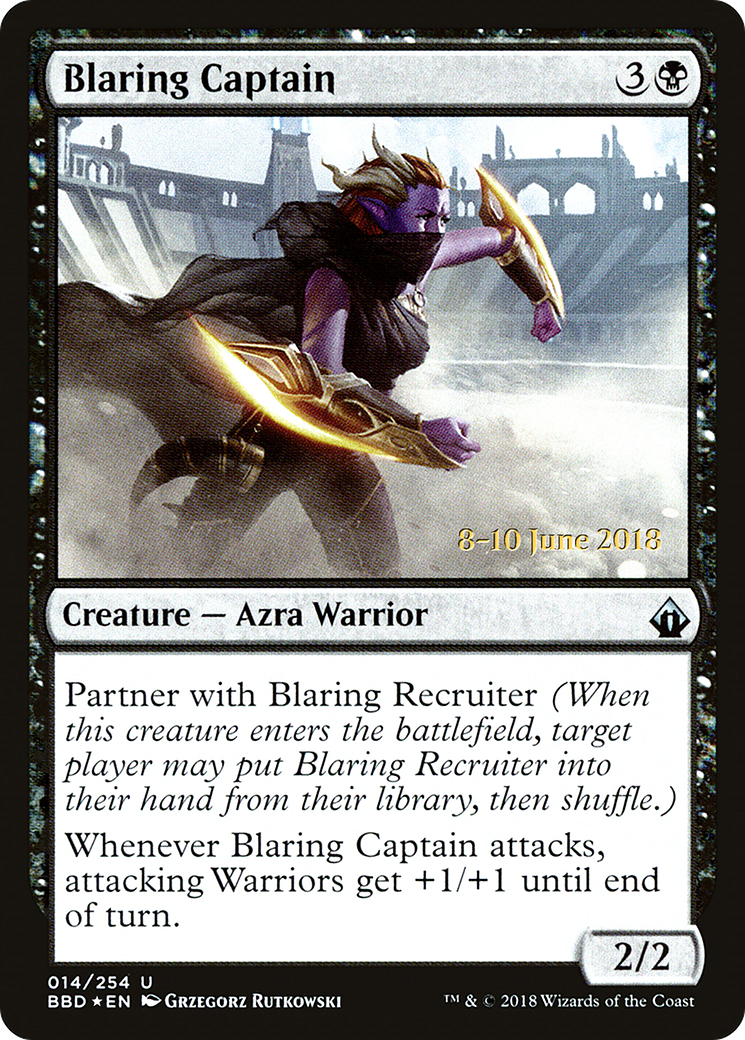 Blaring Captain (PBBD-14S) - Battlebond Promos Foil - Premium MTG Single from Wizards of the Coast - Just $0.26! Shop now at Game Crave Tournament Store