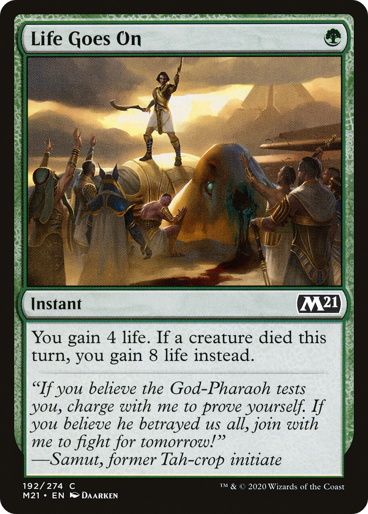 Life Goes On (M21-192) - Core Set 2021 Foil - Premium MTG Single from Wizards of the Coast - Just $0.25! Shop now at Game Crave Tournament Store