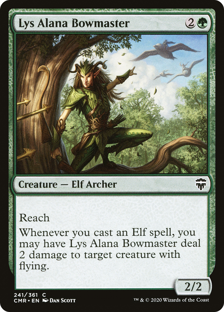 Lys Alana Bowmaster (CMR-241) - Commander Legends Foil - Premium MTG Single from Wizards of the Coast - Just $0.08! Shop now at Game Crave Tournament Store