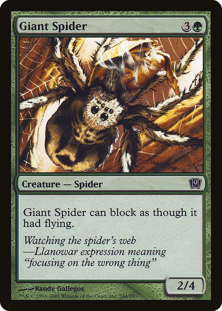 Giant Spider (9ED-244★) - Ninth Edition Foil - Premium MTG Single from Wizards of the Coast - Just $0.32! Shop now at Game Crave Tournament Store