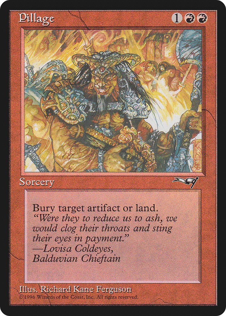 Pillage (ALL-076) - Alliances - Premium MTG Single from Wizards of the Coast - Just $0.55! Shop now at Game Crave Tournament Store