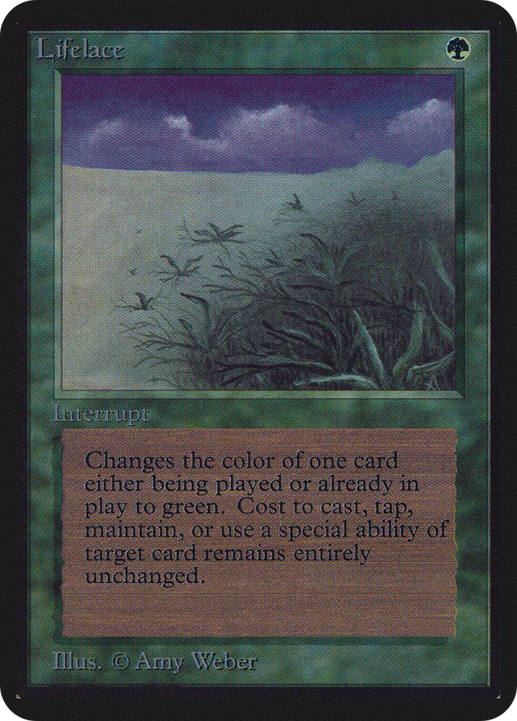 Lifelace (LEA-207) - Limited Edition Alpha - Premium MTG Single from Wizards of the Coast - Just $0! Shop now at Game Crave Tournament Store
