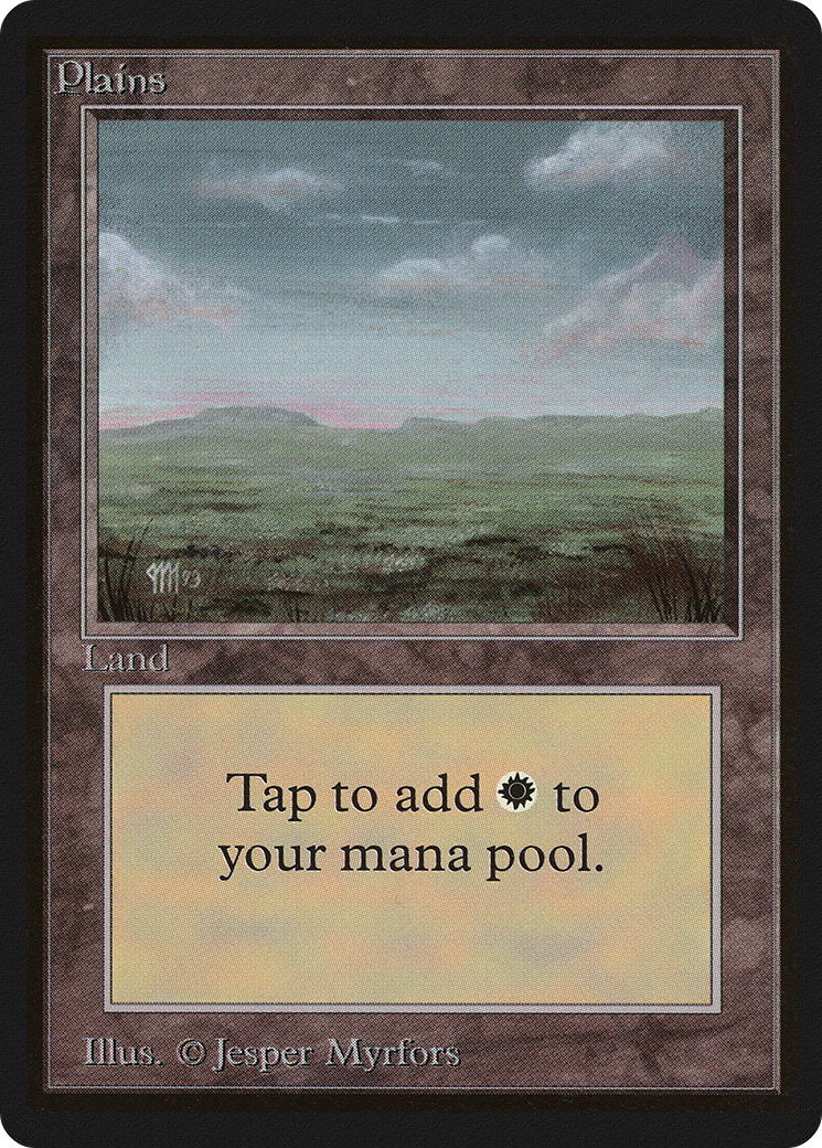 Plains (LEB-290) - Limited Edition Beta - Premium MTG Single from Wizards of the Coast - Just $5.10! Shop now at Game Crave Tournament Store