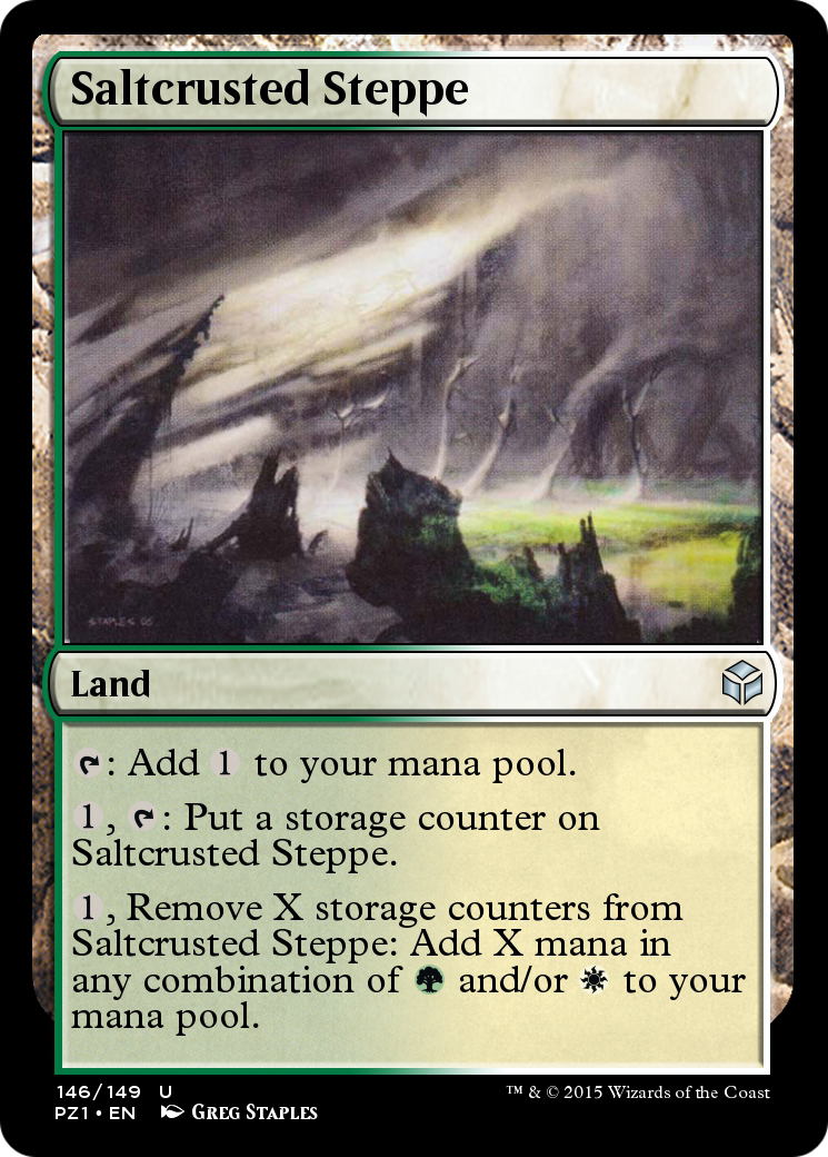 Saltcrusted Steppe (PZ1-146) - Legendary Cube Prize Pack - Premium MTG Single from Wizards of the Coast - Just $0! Shop now at Game Crave Tournament Store