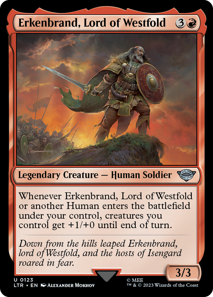 Erkenbrand, Lord of Westfold (LTR-123) - The Lord of the Rings: Tales of Middle-earth Foil - Premium MTG Single from Wizards of the Coast - Just $0.08! Shop now at Game Crave Tournament Store