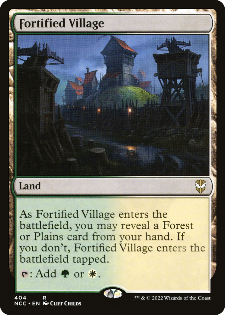 Fortified Village (NCC-404) - New Capenna Commander - Premium MTG Single from Wizards of the Coast - Just $0.08! Shop now at Game Crave Tournament Store