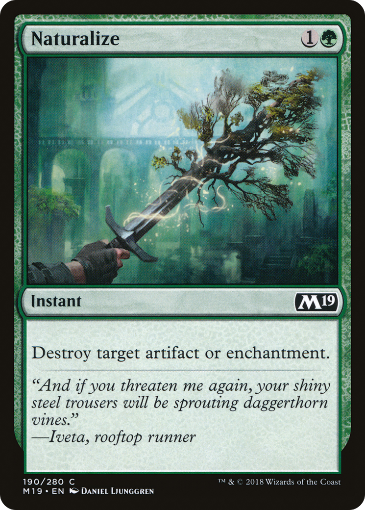Naturalize (M19-190) - Core Set 2019 - Premium MTG Single from Wizards of the Coast - Just $0.08! Shop now at Game Crave Tournament Store