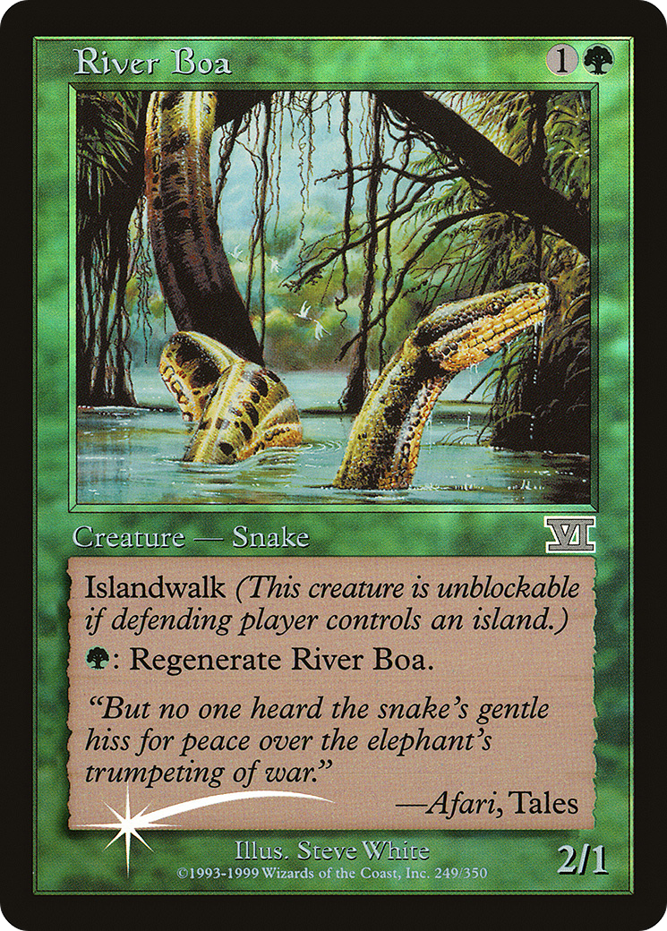 River Boa (FNM-001) - Friday Night Magic 2000 Foil - Premium MTG Single from Wizards of the Coast - Just $2.27! Shop now at Game Crave Tournament Store