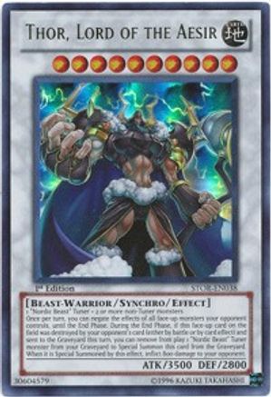 Thor, Lord of the Aesir (STOR-EN038) - Storm of Ragnarok 1st Edition - Premium Yugioh Single from Konami - Just $2.60! Shop now at Game Crave Tournament Store