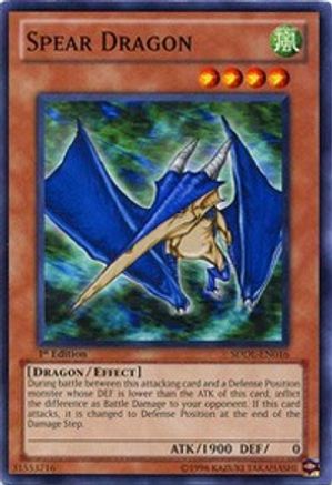 Spear Dragon (SDDL-EN016) - Structure Deck: Dragunity Legion Unlimited - Premium Yugioh Single from Konami - Just $0.38! Shop now at Game Crave Tournament Store