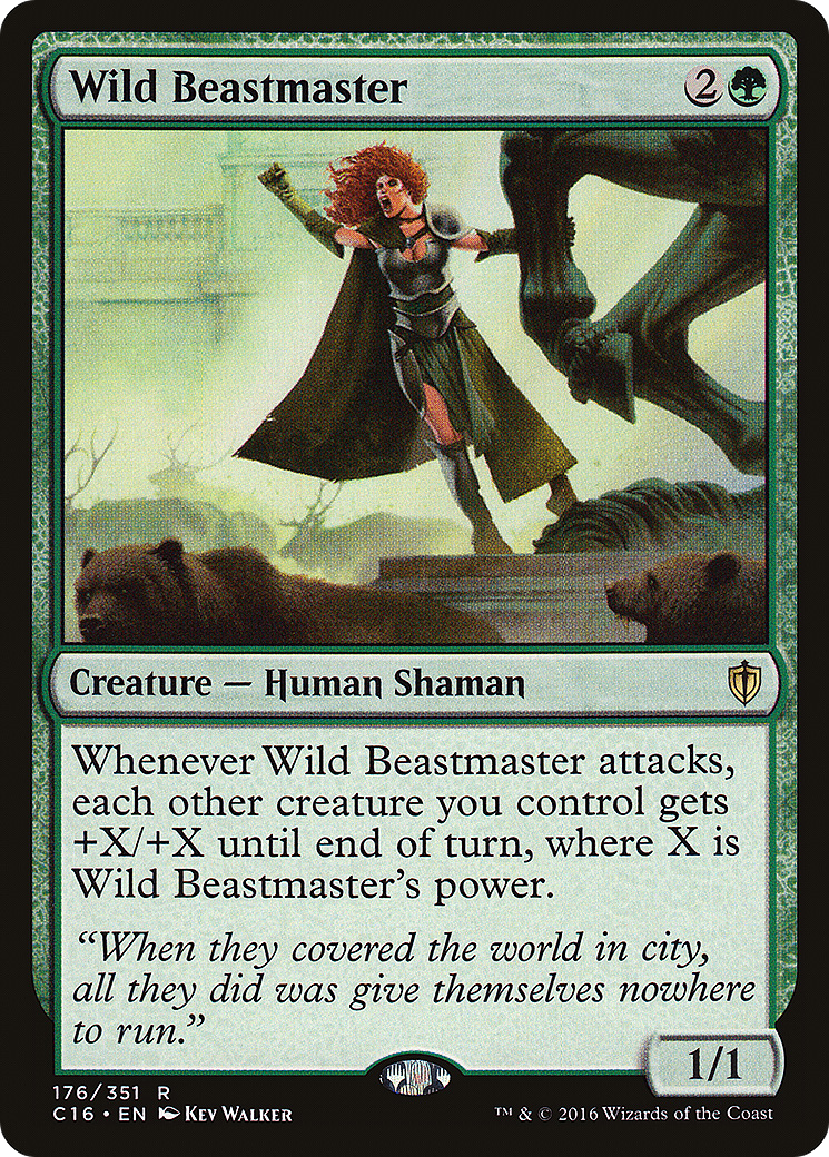 Wild Beastmaster (C16-176) - Commander 2016 - Premium MTG Single from Wizards of the Coast - Just $0.08! Shop now at Game Crave Tournament Store