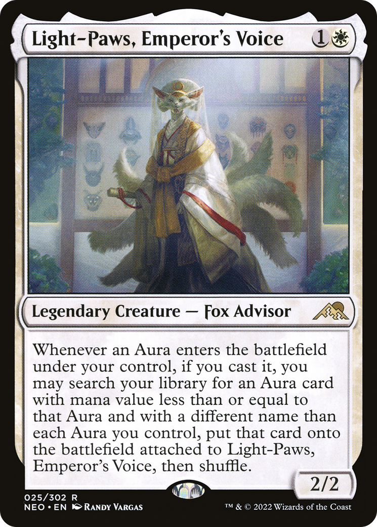Light-Paws, Emperor's Voice (NEO-025) - Kamigawa: Neon Dynasty Foil - Premium MTG Single from Wizards of the Coast - Just $0.54! Shop now at Game Crave Tournament Store