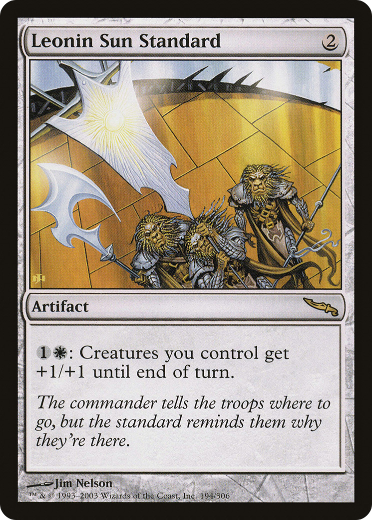 Leonin Sun Standard (MRD-194) - Mirrodin - Premium MTG Single from Wizards of the Coast - Just $0.26! Shop now at Game Crave Tournament Store