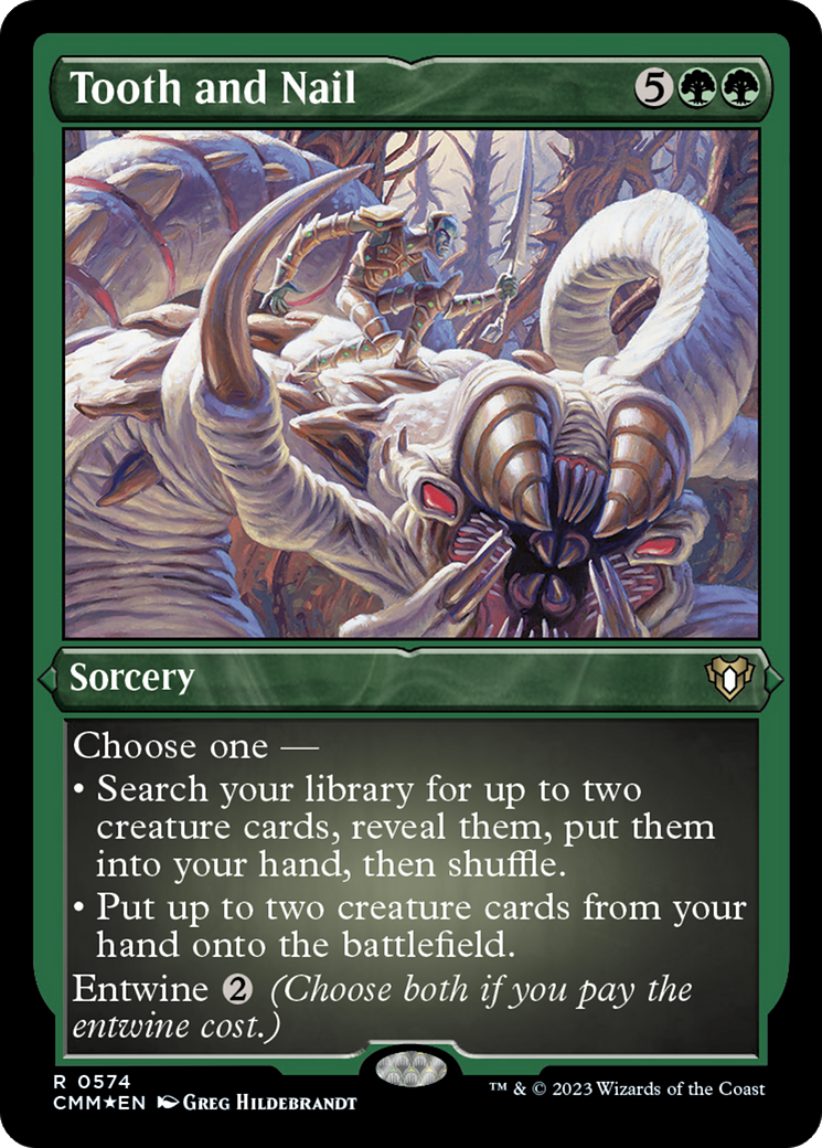 Tooth and Nail (CMM-574) - Commander Masters Etched Foil - Premium MTG Single from Wizards of the Coast - Just $0.94! Shop now at Game Crave Tournament Store