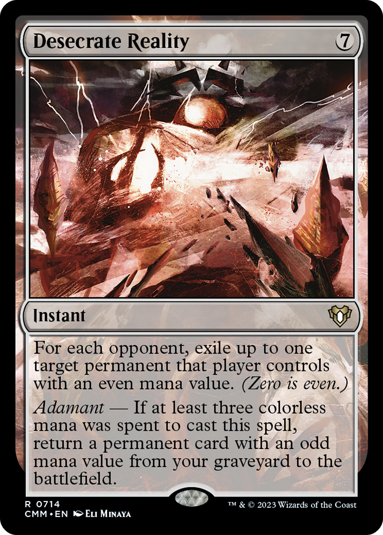 Desecrate Reality (CMM-714) - Commander Masters - Premium MTG Single from Wizards of the Coast - Just $0.74! Shop now at Game Crave Tournament Store